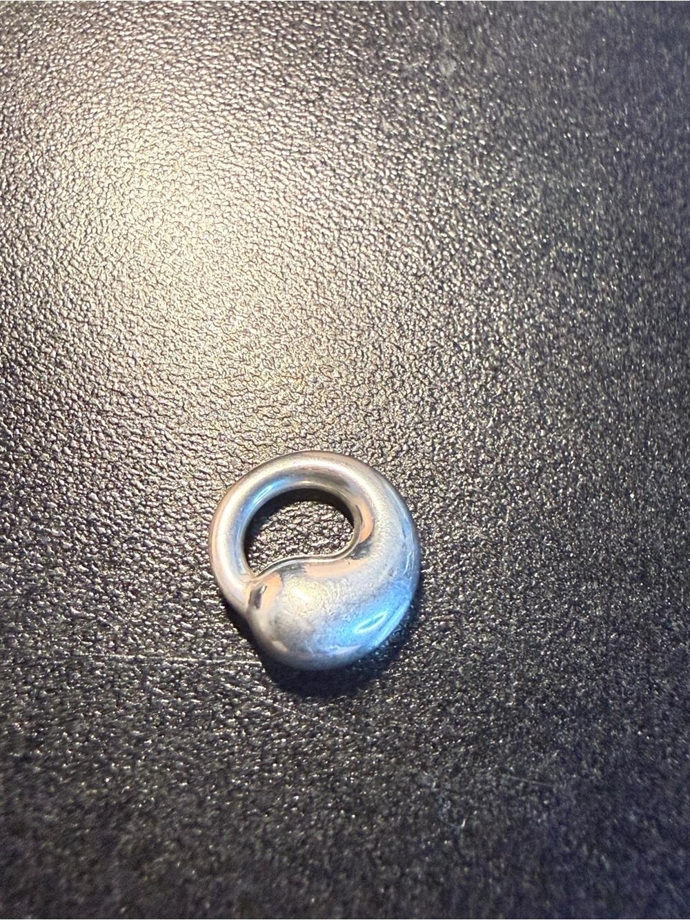 Tiffany Polished Silver-tone Round Clasp pendant only. Chain for example. 925 s